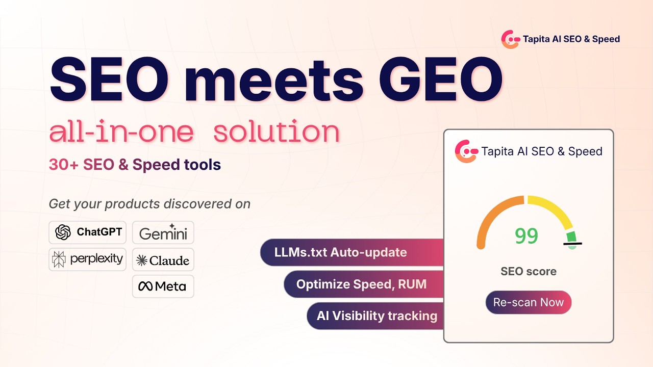 Tapita AI SEO Optimizer, Speed Demo