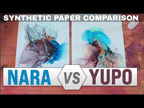 Comparing Nara Paper vs Yupo Paper for Alcohol Ink Painting - Advantages and Disadvantages of Both.