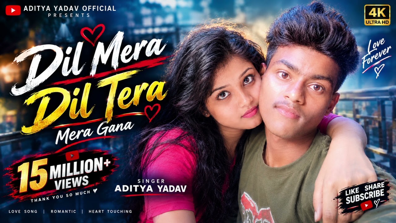 ❤️ Dil Mera Dil Tera 💕 | Aditya Yadav Official | Romantic Love Song ❤️ | 4K Music Video 🔥