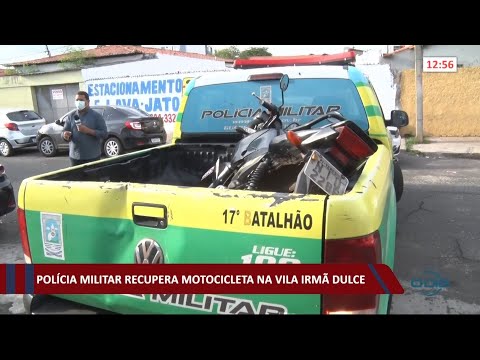 Polícia Militar recupera motocicleta na Vila Irmã Dulce em local de desmonte 14 01 2021