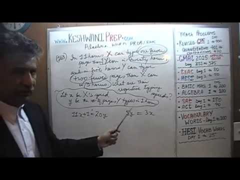 Algebra Word Problems 162-163, Online Prep Tutor, GRE, GMAT, TEAS, HESI, SAT, ACT, TOEFL and IELTS