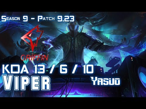 GRF Viper YASUO vs VARUS ADC - Patch 9.23 KR Ranked