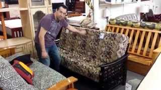 How to open and close a front loading futon frame