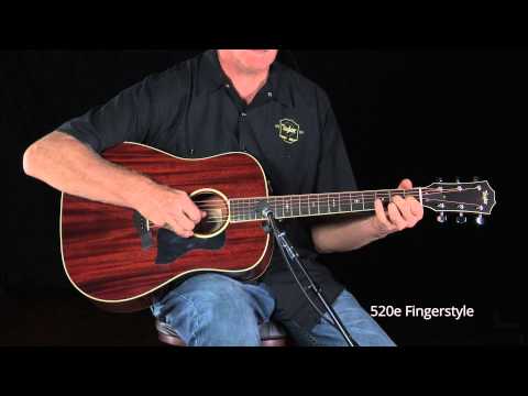 Taylor 520e  SOLID MAHOGANY acoustic guitar image 15