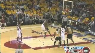 LeBron James 2008 Playoffs: 30/9/12 vs. Washington Wizards.
