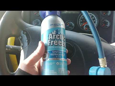 How to refill your AC freon in a freightliner cascadia