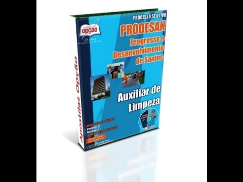 Apostila Concurso PRODESAN de Santos 2014 - Auxiliar de Limpeza
