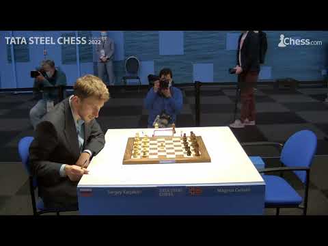 Sergey Karjakin Starts The Clock Without Waiting For Magnus Carlsen In Round 10 of Tata Steel Chess