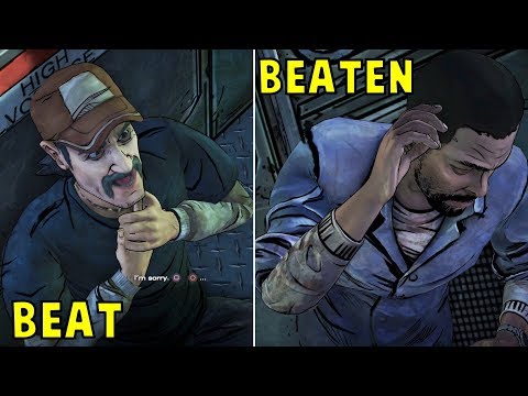 Fight Kenny vs Convince Him To Stop The Train -All Choices- The Walking Dead