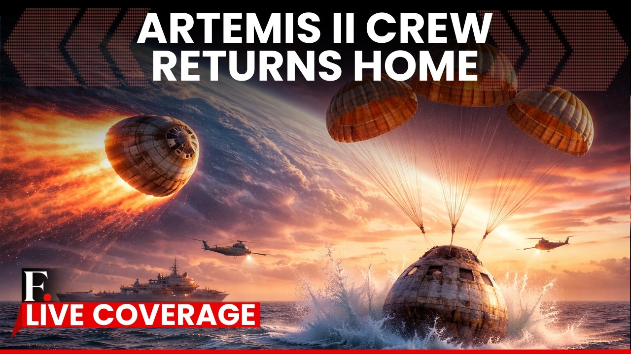 Artemis II Splashdown LIVE | NASA’s Historic Crewed Return From Lunar Mission | Orion Re-Entry