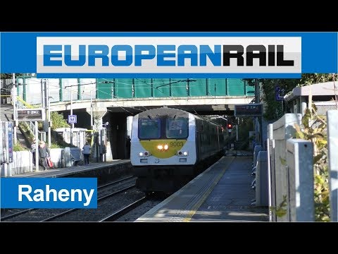 Irish Rail 201 loco 233 + Enterprise Train passes Raheny Station