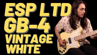 Video thumbnail for ESP LTD GB-4 Vintage White | Unique and Comfortable | Kris' Super Rad Bass Demos | by Uhlik Music