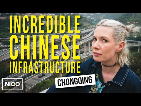 Cidade 3D da China - Infraestrutura incrível de Chongqing (legendas em chinês incluídas)