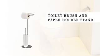 Toilet Brush and Paper Holder Stand