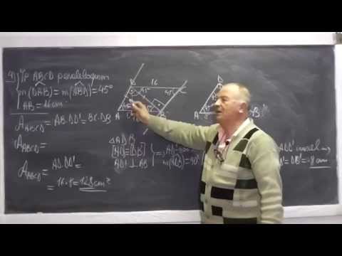 2/2 Lectia 709 - Probleme de arii cu triunghi patrat dreptunghi romb trapez paralelogram - Clasa 7