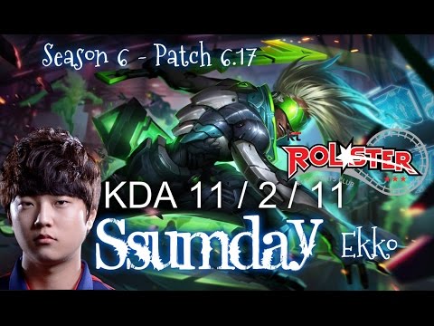 KT Ssumday EKKO vs TRUNDLE Top - Patch 6.17 KR Ranked | League of Legends