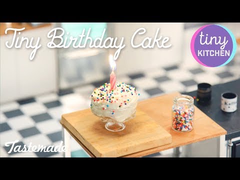 Tiny Rainbow Birthday Cake I Tiny Kitchen