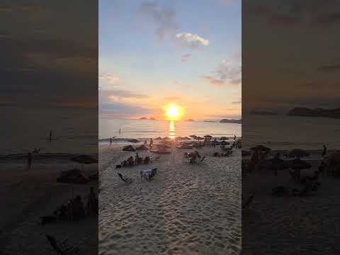 óleo pôr do sol na Praia de Boiçucanga Litoral Norte de São Paulo