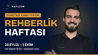 Rehberlik Haftası 2026-27 | 28 Eylül – 3 Ekim Ücretsiz Canlı Yayınlar | MapUzem