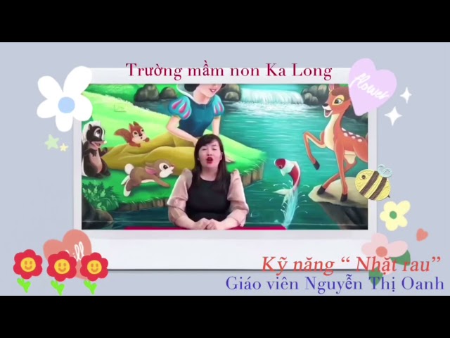 Dạy bé kỹ năng nhặt rau