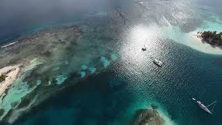 Drone footage: WorldARC family boats on Coco Banderos, St. Blas, Panama, 2025/01/24