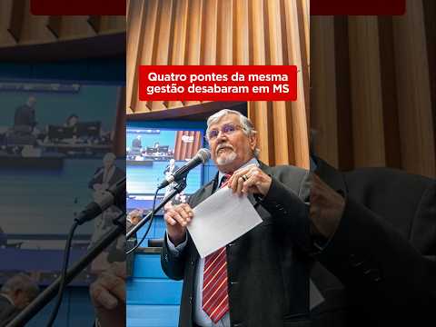 Quatro pontes da mesma gestão desabaram em MS