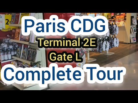 Aeroporto Charles De Gaulle Paris Terminal 2E Duty Free Shopping Tour completo, Portão L