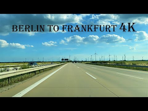 Germany: Autobahn A9 - A4 - A5 - Berlin to Frankfurt - 4k Video - Driving Tour