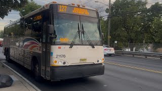 NJ Transit 2021 MCI D4500CT #21176 on the 127 @ Broad Avenue 