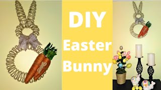 DIY Farmhouse Easter Bunny from Dollar Tree - Easy and Quick / Dollar Tree Easter Bunny reformation