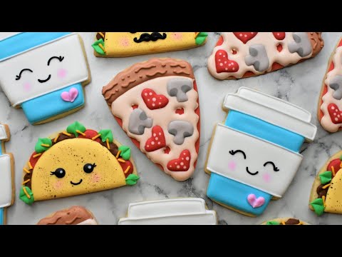 How to Decorate Taco Pizza Latte Cookies
