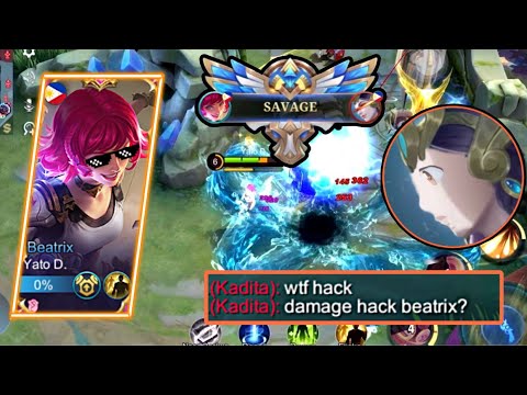 UNLI SAVAGE + INSANE ONE SHOT DAMAGE BUILD IN BEATRIX | ENEMIES THINK IM USING DAMAGE HACK