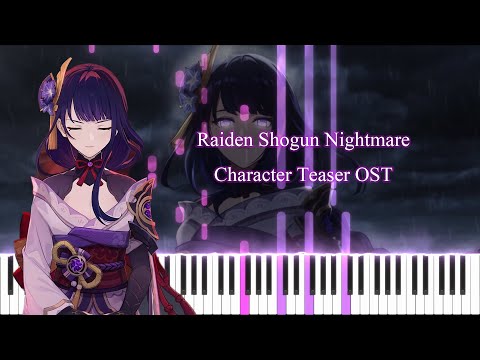 「Raiden Shogun: Nightmare」 Character Teaser OST | Genshin Impact OST [Piano tutorial + Sheet]
