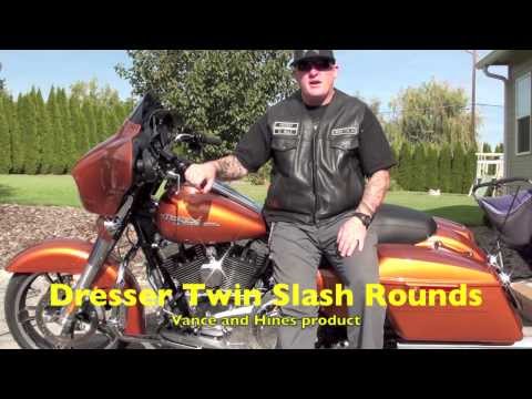 Vance & Hines Dresser Twin Slash Rounds Slip-ons Mufflers Harley Davidson Touring | Biker Podcast