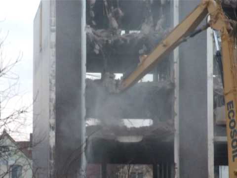 Abriss Grenzebach BSH-Verwaltungstrakt Bad Hersfeld 17.12.2009