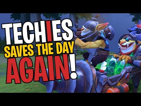 Techies Saves the Day. AGAIN - DotA 2 Funny Moments