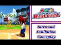 Mario Superstar Baseball Intro And Exhibition Mode Gameplay
