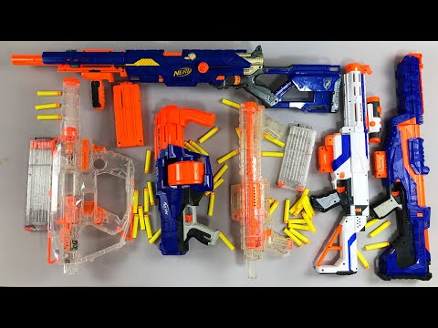 A lot of Colorful Toy Guns - Nerf - Bullets