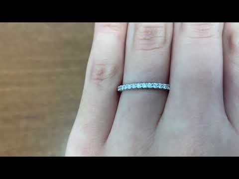 1.8mm Shared Prong Diamond Eternity Band - Hand Video
