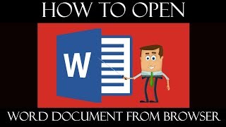 How to Open Word 2016 document from Browser