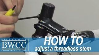 Adjusting a Threadless Bike Stem