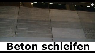 Beton reinigen - Vakuum strahlen  und schleifen - Naturstein Tipps vom Stein-Doktor