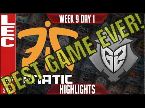 FNC vs G2 Highlights (BEST GAME EVER) | LEC Spring 2019 Week 9 Day 1 | Fnatic vs G2 Esports