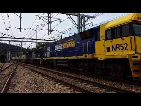 NR52 & 8256 on intermodal west through Lithgow NSW Fri 01st Nov 2019