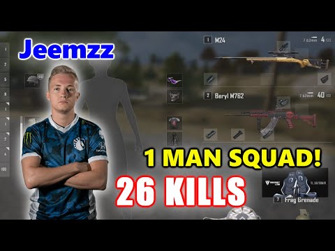 Team Liquid Jeemzz - 26 KILLS - 1 MAN SQUAD! - Beryl M762 + M24 - PUBG