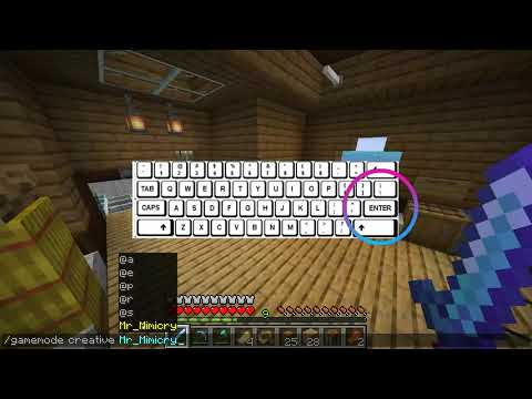How to Change Minecraft from Survival to Creative using Commands Java Edition PC 1.16