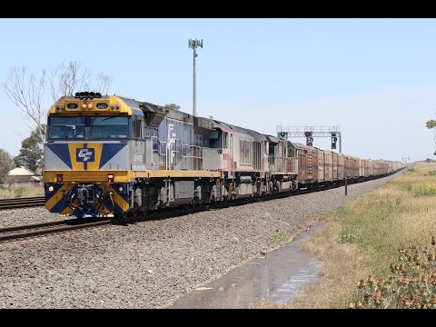 Australian Train Chases: SCT 5PM9 Superfreighter chased by Vline Velocity - Manor VIC - 10/01/2021