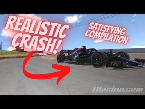 Realistic Mercedes W12 F1 Big Crash Compilation Satisfying IRacing!