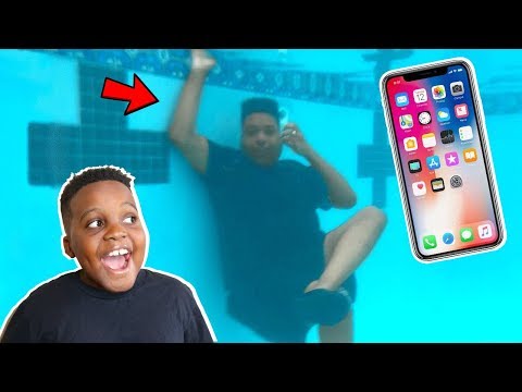 MY DAD'S iPhone IN OUR SWIMMING POOL!! - Onyx Family