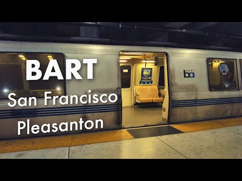 Riding BART (Bay Area Rapid Transit) from San Francisco to Pleasanton